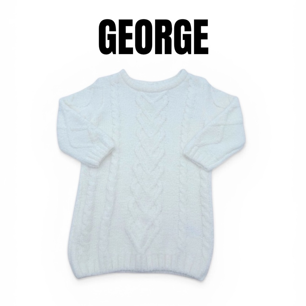 009 GEORGE Cozy Cable Knit Cream Sweater